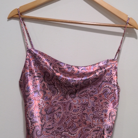 Cinq a Sept NWT Ryder Paisley Satin Mini D… - Picture 5 of 15